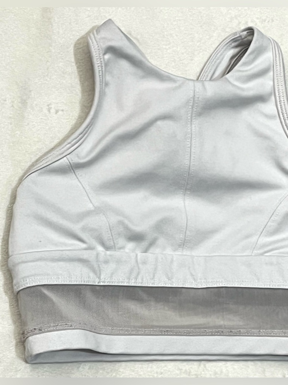 Jo+Jax Youth White High-Neck Premium Dance + Activewear Performance Sports Bra - Picture 3 of 16